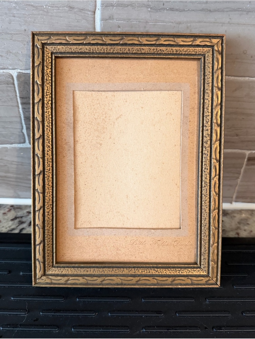Charming Vintage Gilded Frame with Mat Insert 6” x 8” x .4”